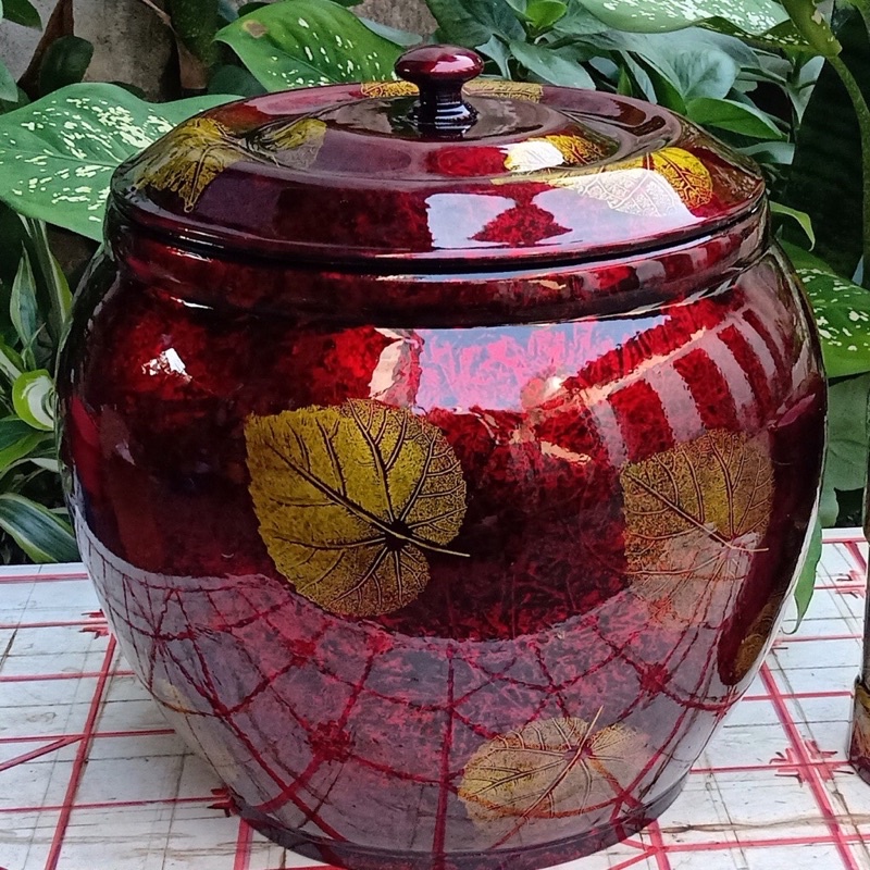Ủ  Sơn mài  và  tích  bát  tràng  hàng  cao  cấp màu  ngẫu nhiên dung tích  1,5l