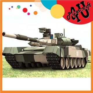 Mô hình giấy 3D  xe tank T90 tỉ lệ 1/43