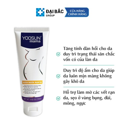 [MUA 1 TẶNG 1]Mua 1 tuýp kem ngăn ngừa và phục hồi rạn da YOOSUN Mama tặng 1 tuýp Yoosun Rau má 25gr