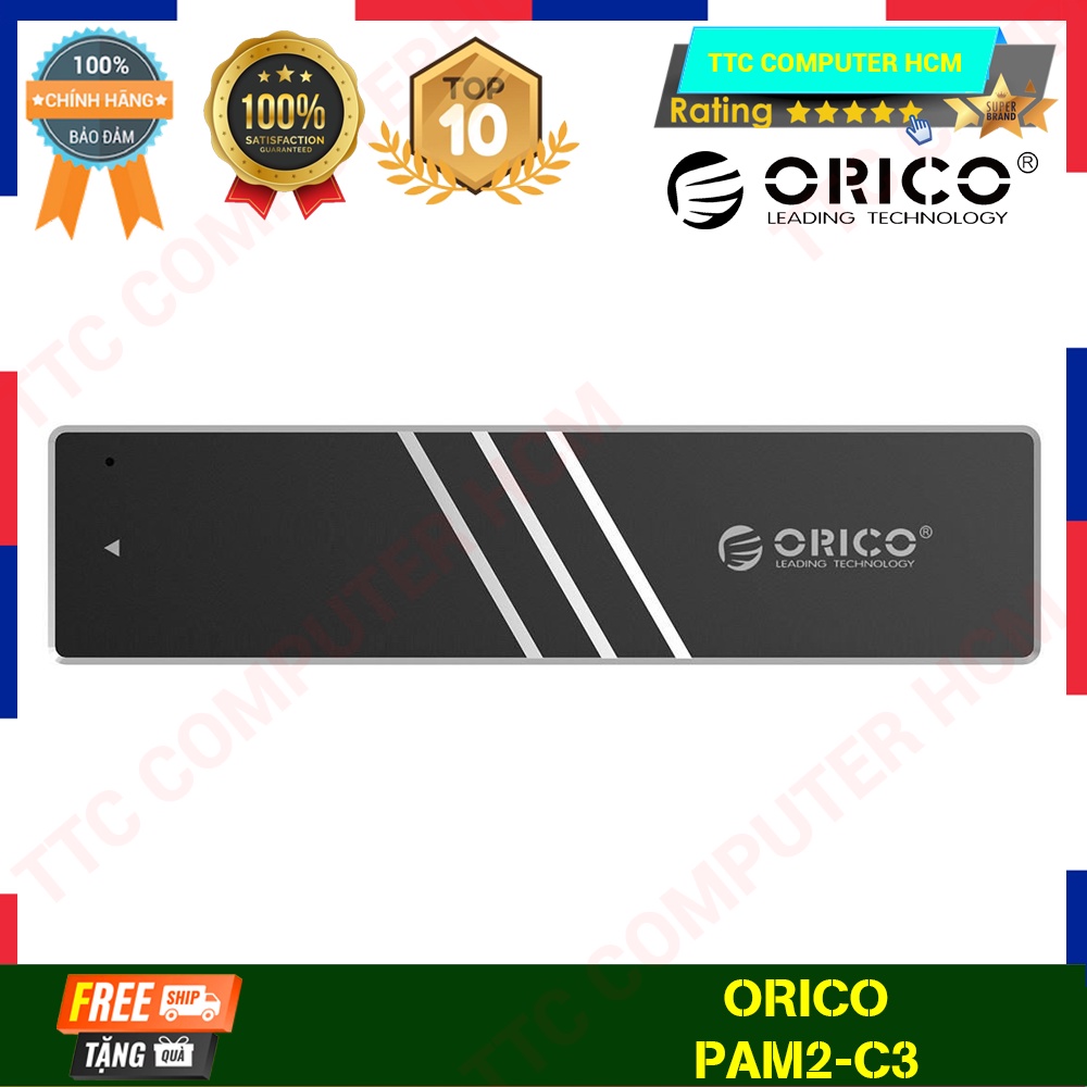 ORICO PAM2-C3 | Hộp đựng ổ cứng di động PAM2-C3 Orico nvme m.2 ssd enclosure - HÀNG CHÍNH HÃNG TTC COMPUTER HCM