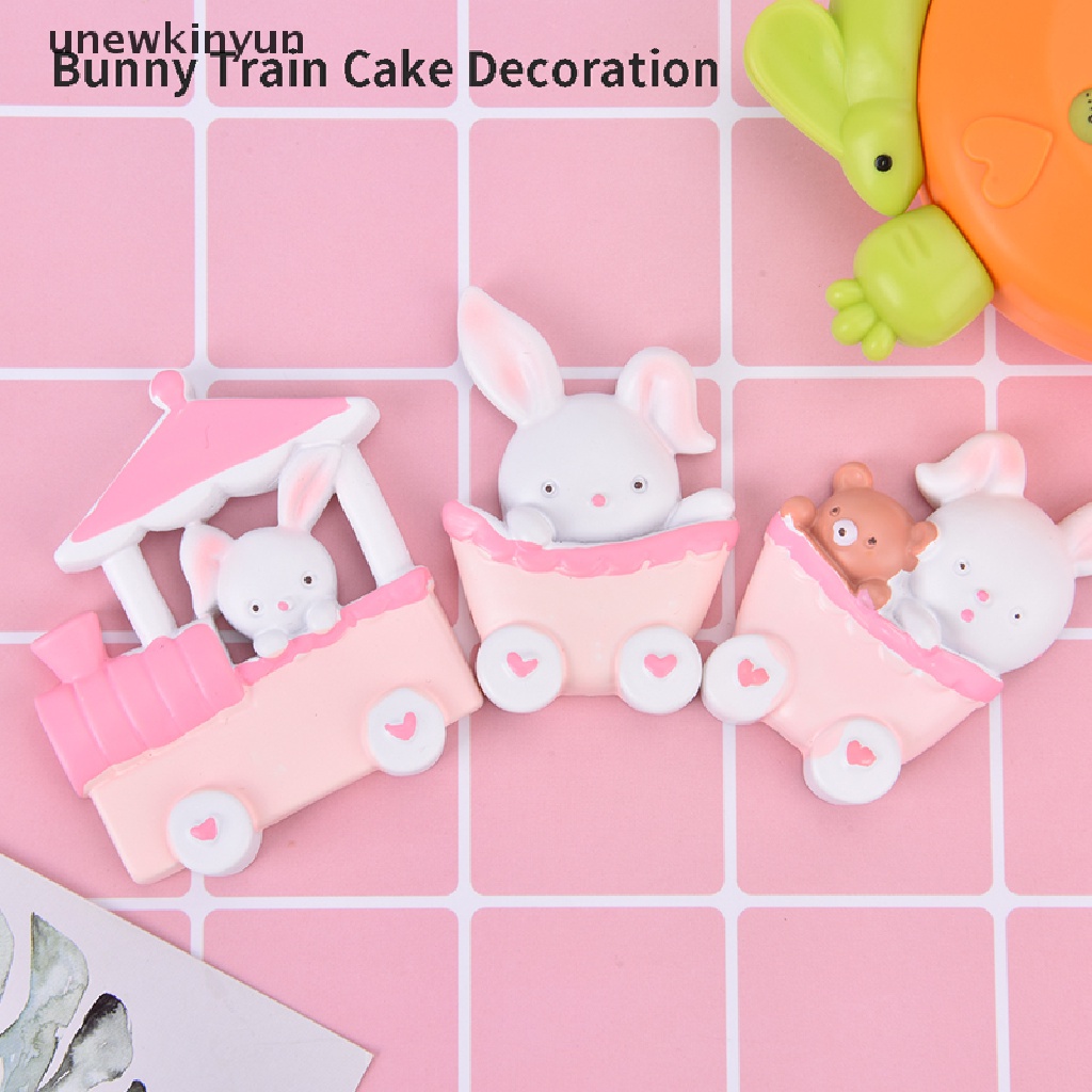 Đồ trang trí Thỏ Hoạt Hình Bằng Nhựa Resin Trang Trí Bánh Kem