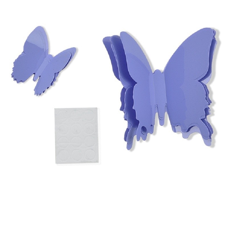 12 Sticker Dán Tường Họa Tiết Hình Con Bướm 3d Dùng Trang Trí Phòng Ngủ Cho Trẻ Nhỏ