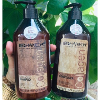 CẶP DẦU GỘI XẢ COLLAGEN PHỤC HỒI CHO TÓC YẾU VÀ HƯ TỔN NẶNG HANEDA 500ML X 2