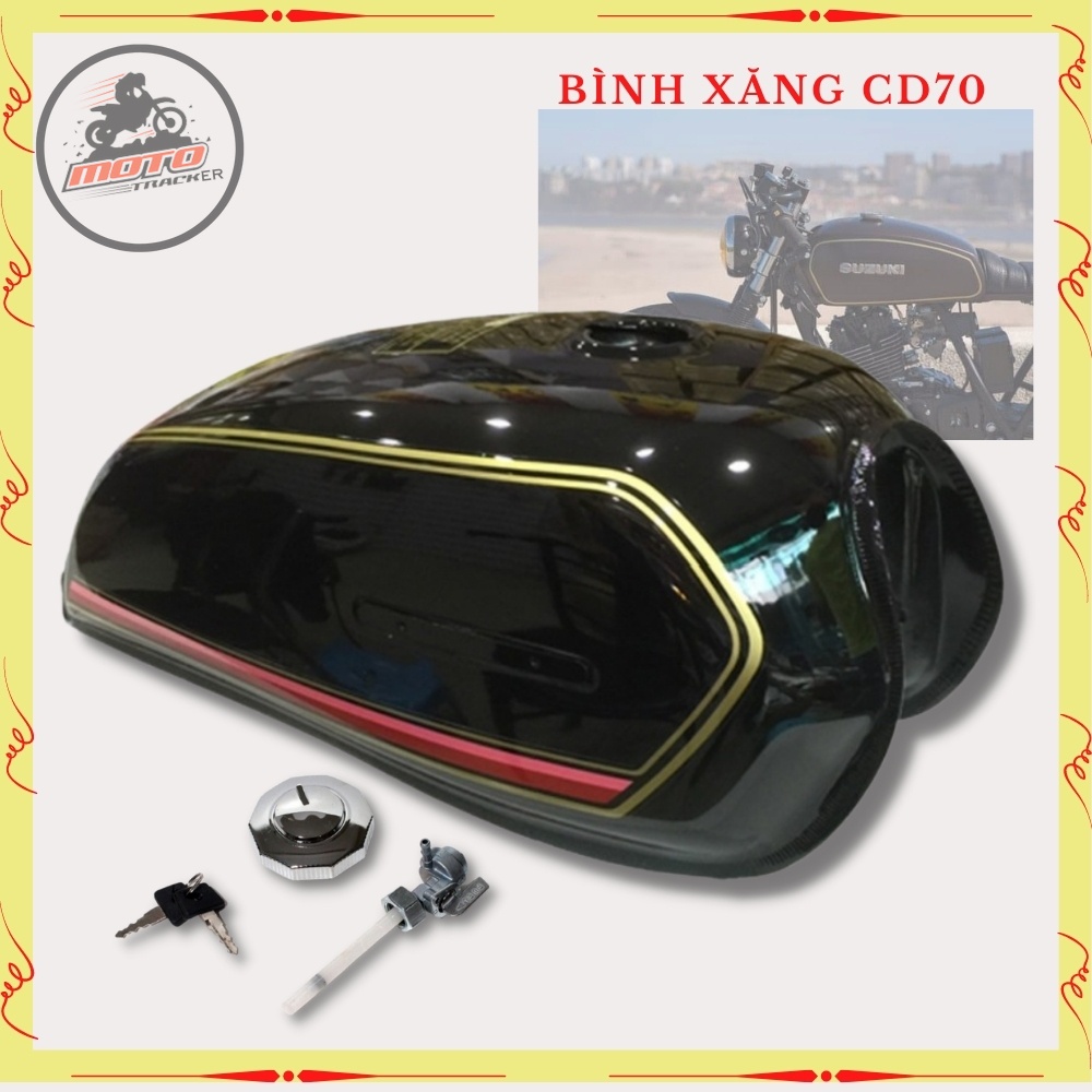 Bình xăng CD70 , thùng xăng lớn độ xe CD70/90 , 67, dung tích hơn 6 lít, sơn tĩnh điện sẵn