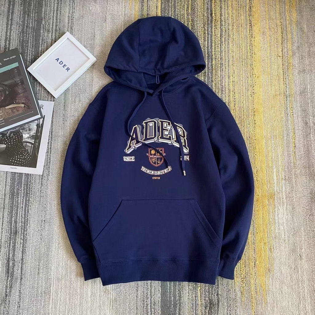 Áo Hoodie Thêu Họa Tiết ADER ERROR 2021fw ADER ERROR Màu Xanh Dương Đậm Chất Lượng Cao Tỷ Lệ 1: 1 Cho Nam Và Nữ