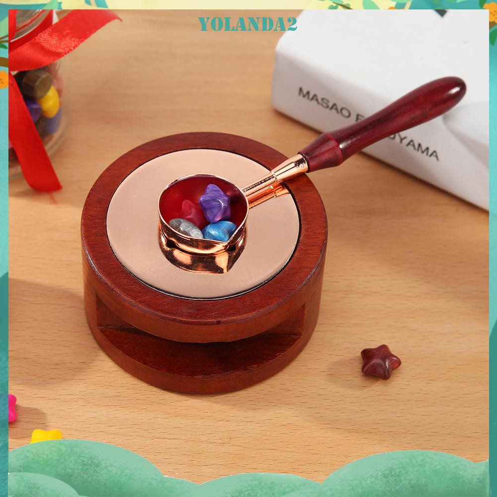 Muỗng múc sáp nóng chảy bằng gỗ phong cách retro