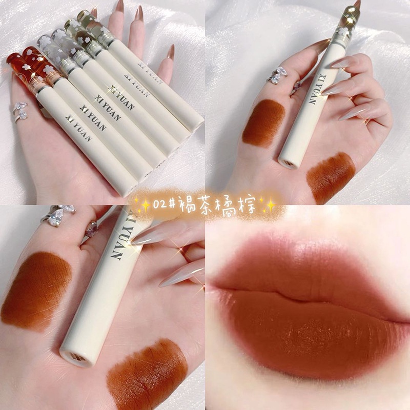 [Hàng mới về] Son kem lì Xiyuan không dính cốc vỏ màu trắng thời trang  | BigBuy360 - bigbuy360.vn