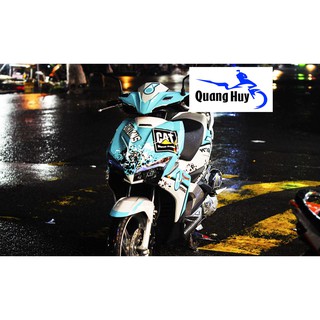 Tem trùm air blade xanh trắng petronas đời 2016-2019, độ team trùm ab dán phủ dàn áo xe xanh trắng rẻ đẹp