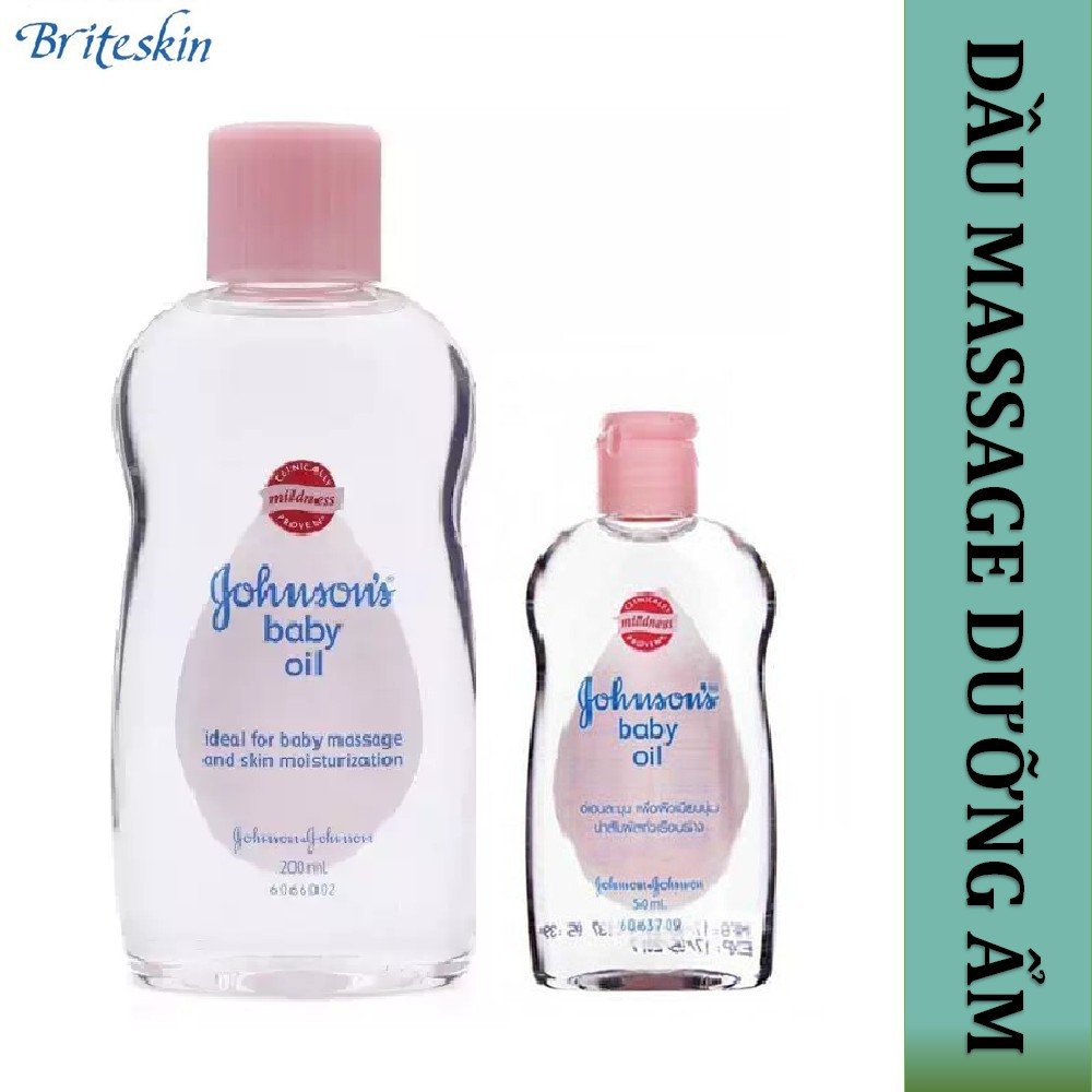 [CHÍNH HÃNG]Dầu massage dưỡng ẩm Johnson's Baby Oil 50ml & 200ml.