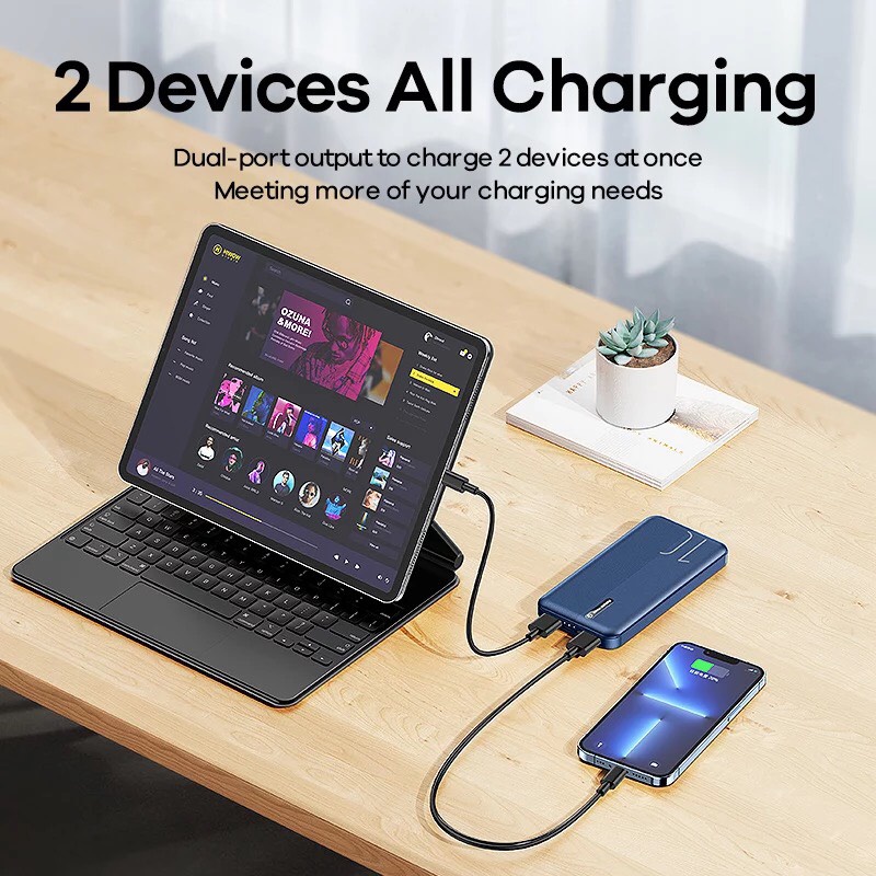 Pin Sạc Dự Phòng 10000mah Remax RPP 295  Lõi Polymer 2 Cổng Sạc Vào, 2 Cổng Sạc Ra Nhỏ Gọn Dễ Mang ĐI