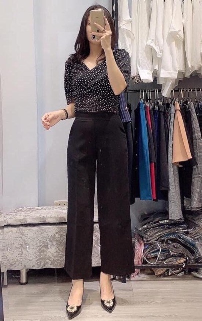 Quần ống rộng nữ quần suông công sở nữ khóa sườn mẫu mới chất đẹp siêu rẻ | BigBuy360 - bigbuy360.vn