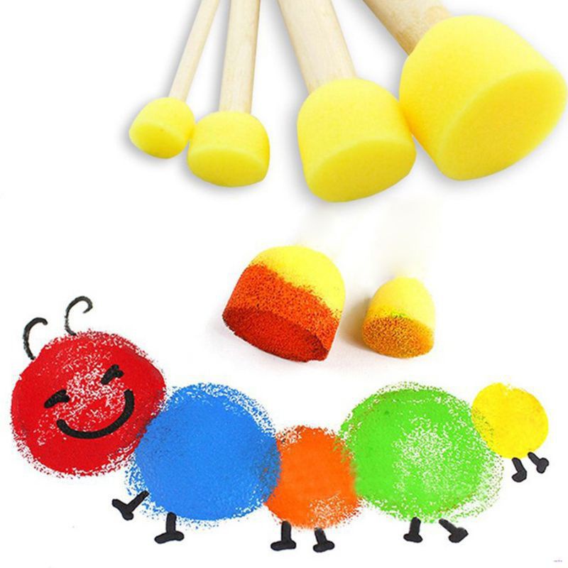 Bộ 5 cọ chấm màu Xinbowen, cọ mút xốp dễ giặt