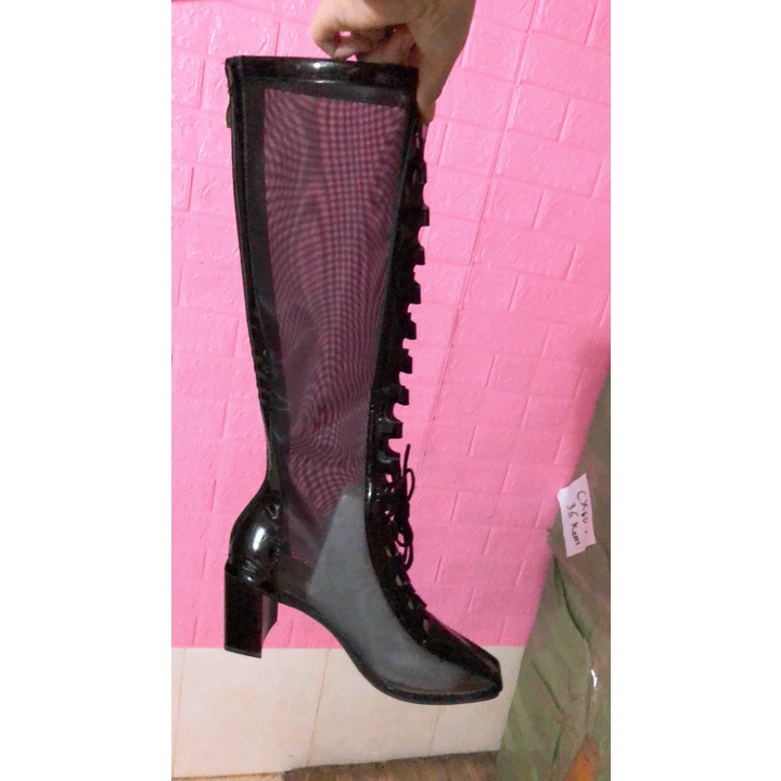 FREESHIP BỐT ĐÙI NỮ PHỐI LƯỚI BUỘC DÂY CAO CẤP FULLBOX MS1582 | BigBuy360 - bigbuy360.vn