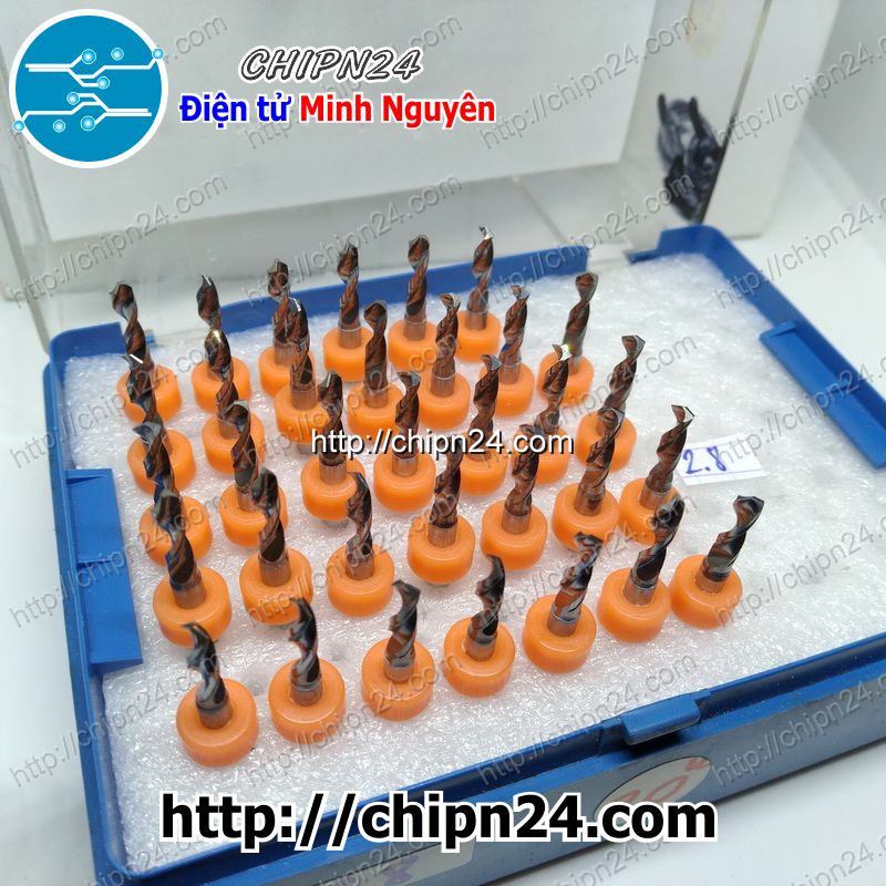 [1 CÂY] Mũi khoan mạch in CNC 2.8mm (Mạch điện tử, PCB)