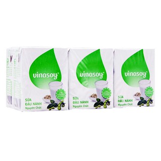 E - Lốc 6 Sữa Đậu Nành Vinasoy Nguyên Chất Hộp Giấy 200Ml