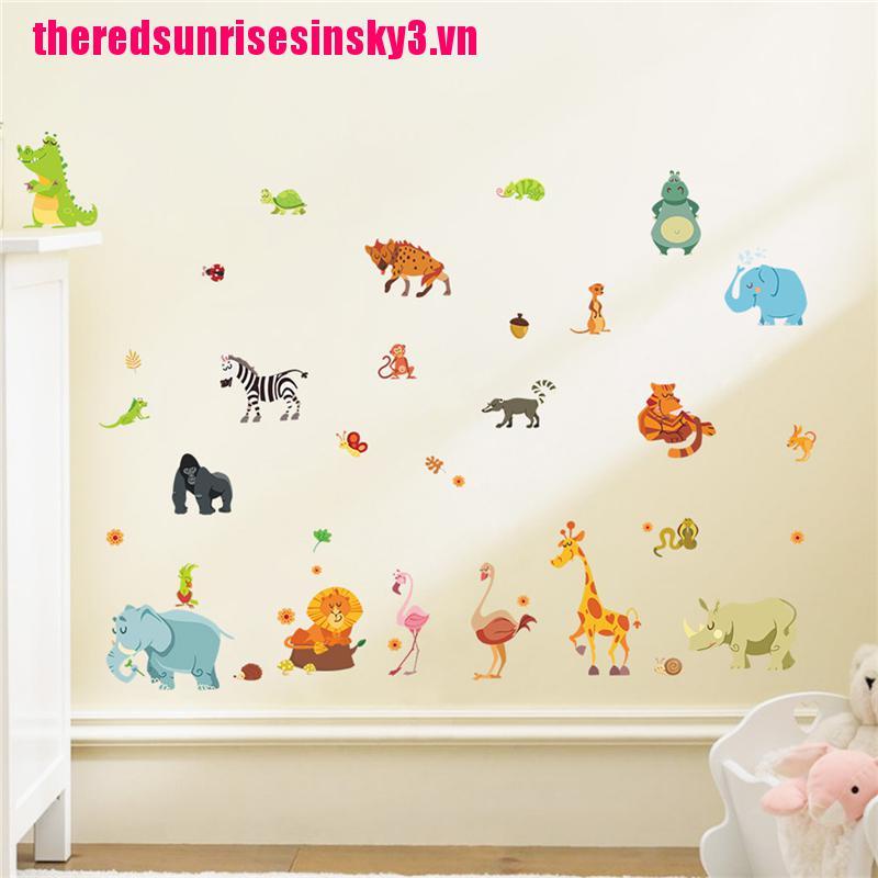 Giấy Dán Tường Hình Khỉ Và Ngựa Trang Trí Phòng Bé