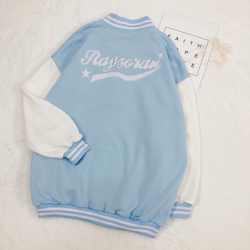 Áo Khoác Bomber Jemcloset FACE & Ray Tay Dài Form Rộng Ulzzang ( hình thật + 2 màu ) | WebRaoVat - webraovat.net.vn