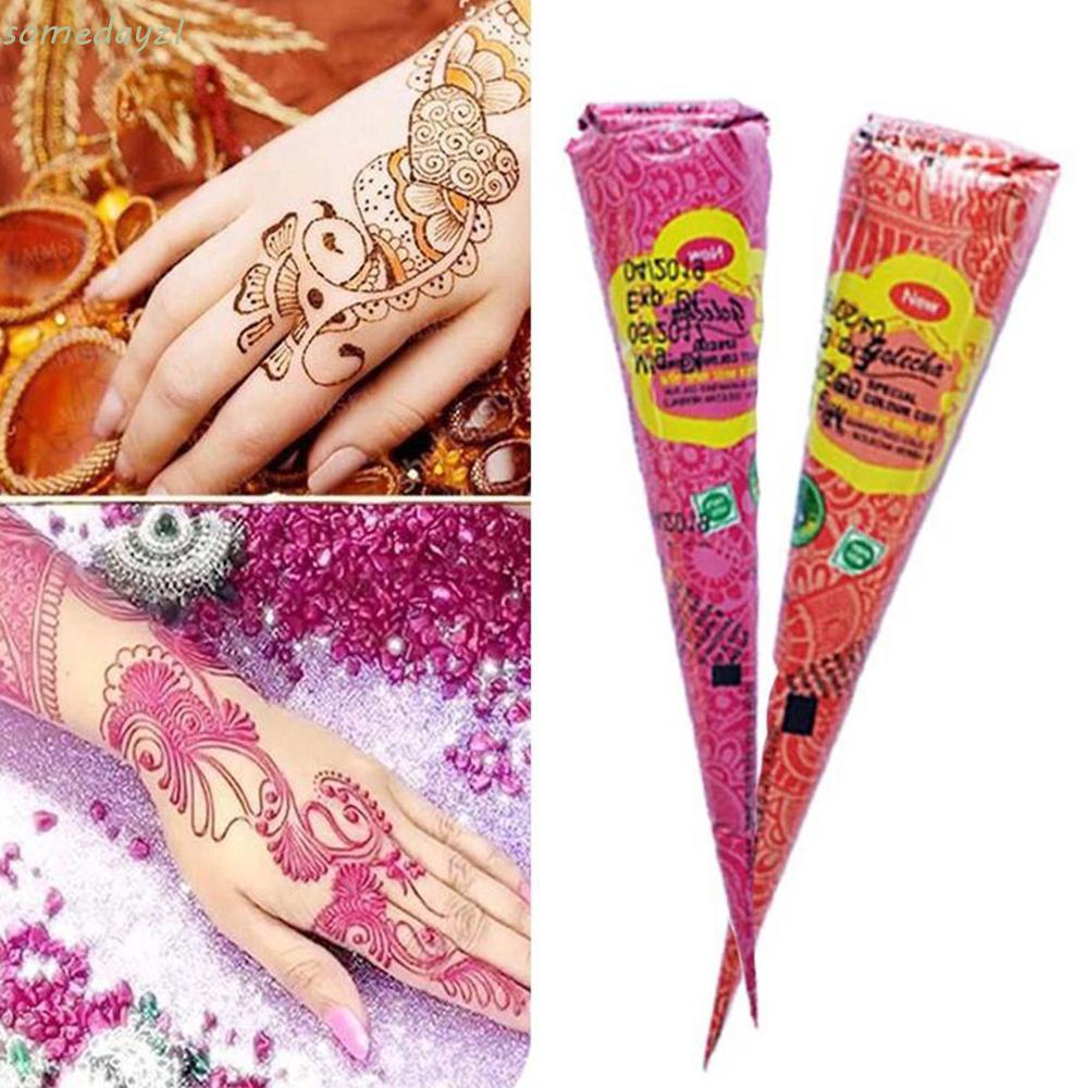 Body Paint Body Art Temporary Tattoo Indian Henna Mehndi Cone Makeup Tools Women Paste Cones Waterproof Professionally