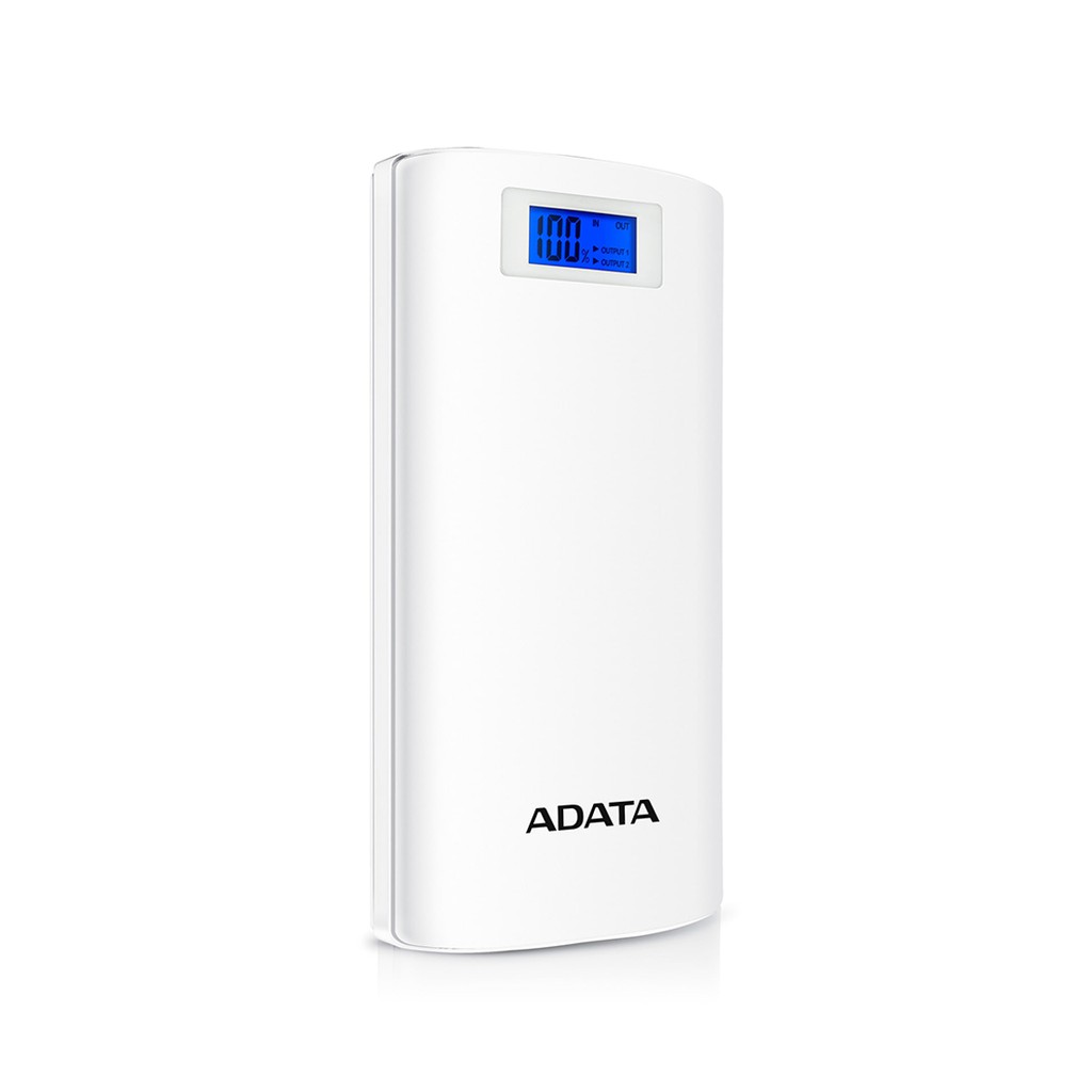 Pin sạc dự phòng 20000mAh P20000D ADATA (trắng) - Hãng phân phối chính thức