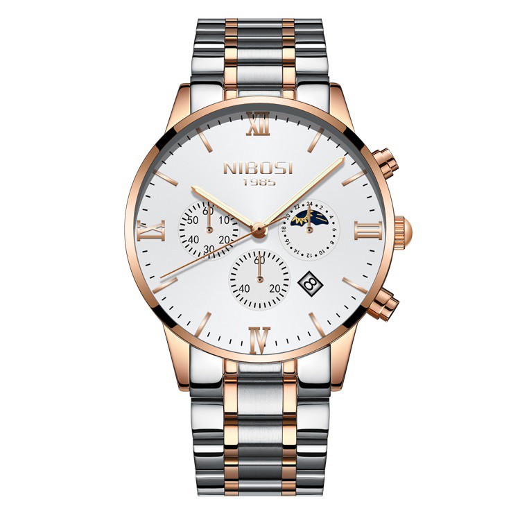 ĐỒNG HỒ NAM NIBOSI 2325 (1985) - DÂY THÉP CAO CẤP KHÔNG GỈ, THIẾT KẾ SANG TRỌNG, KIỂU DÁNG NẰNG ĐỘNG,LỊCH LÃM (FULLBOX) | BigBuy360 - bigbuy360.vn