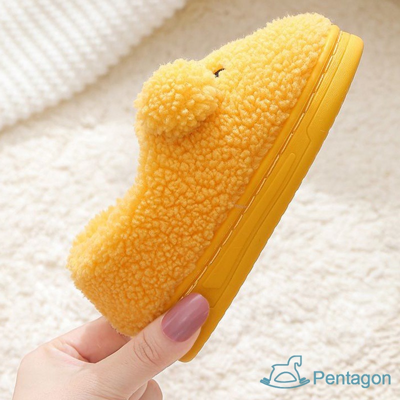 Dép Cotton Đi Trong Nhà Đế Mềm Chống Trượt Họa Tiết Hoạt Hình Dễ Thương Cho Bé