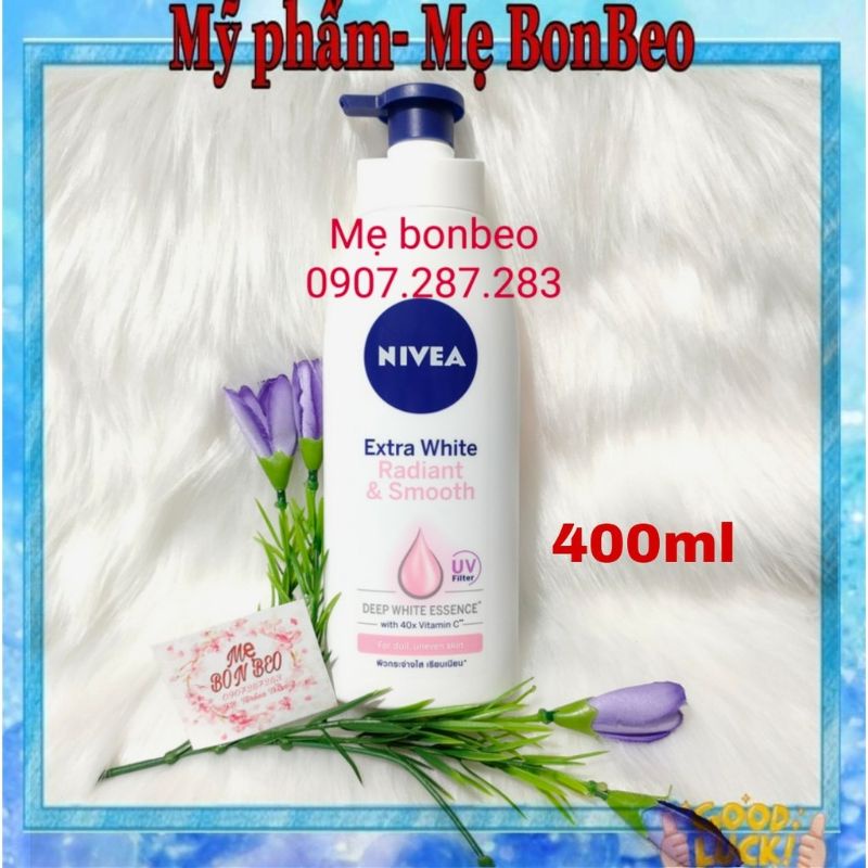 Bộ 2 sữa dưỡng thể trắng da Ngày 400ml &amp; Đêm NIVEA 400ml