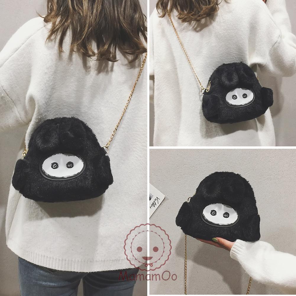 Túi xách lông mềm đeo chéo thời trang cho nữ