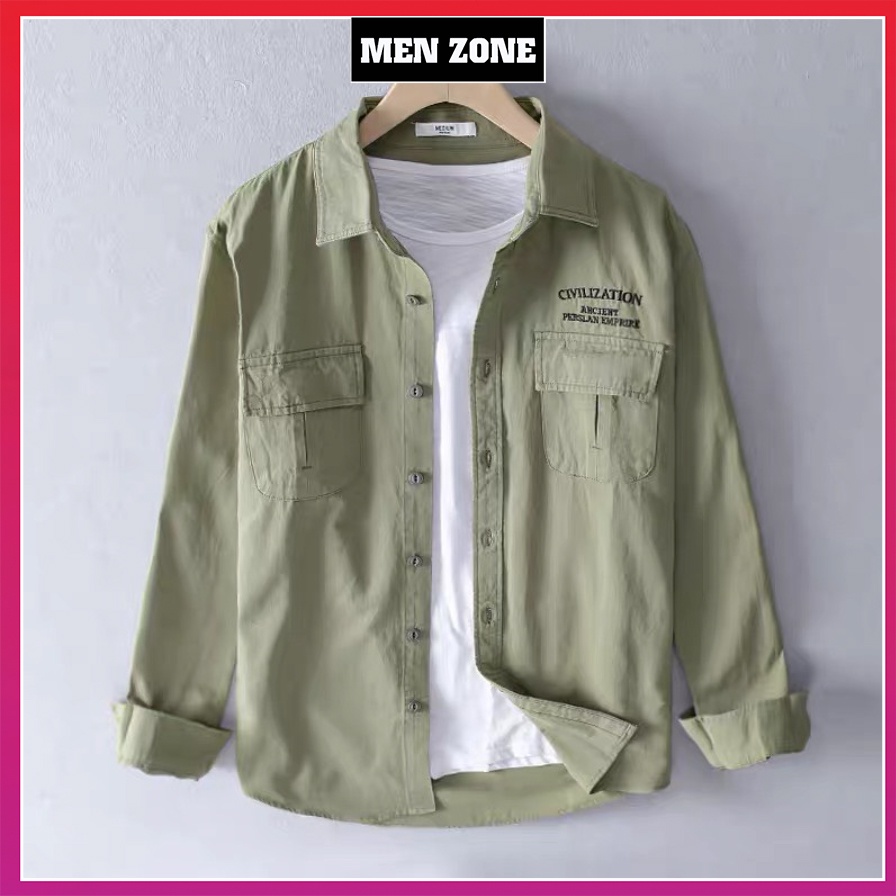 Áo sơ mi basic chất kaki cao cấp, Áo sơ mi nam cực đẹp [AKC]