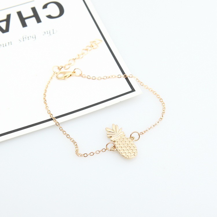 Phụ nữ vàng dứa vòng chân chân chuỗi bãi biển mắt cá chân vòng đeo tay