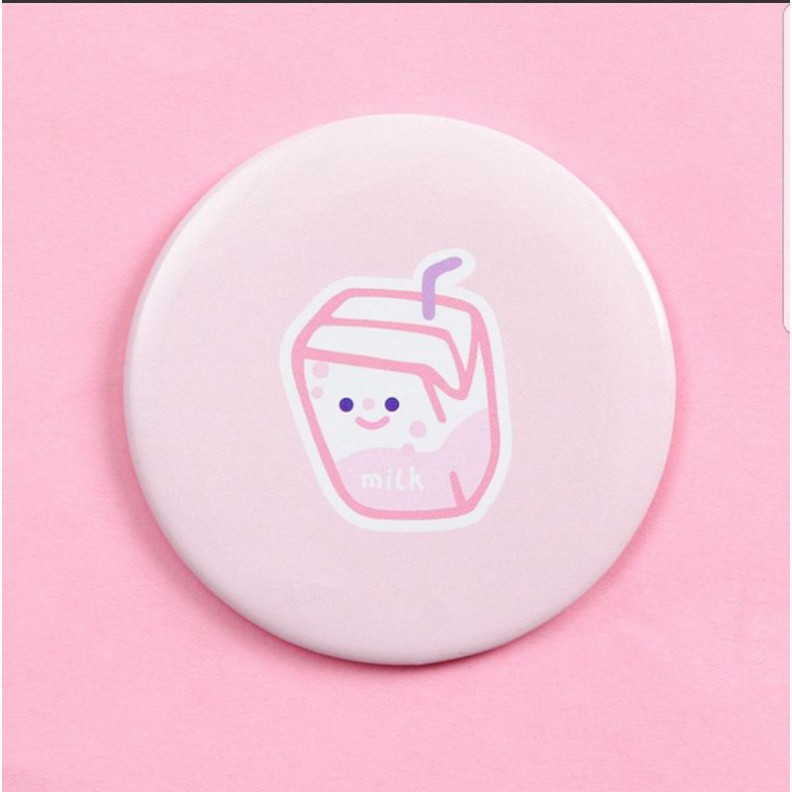 Gương mini 1 mặt họa tiết dễ thương mẫu mới