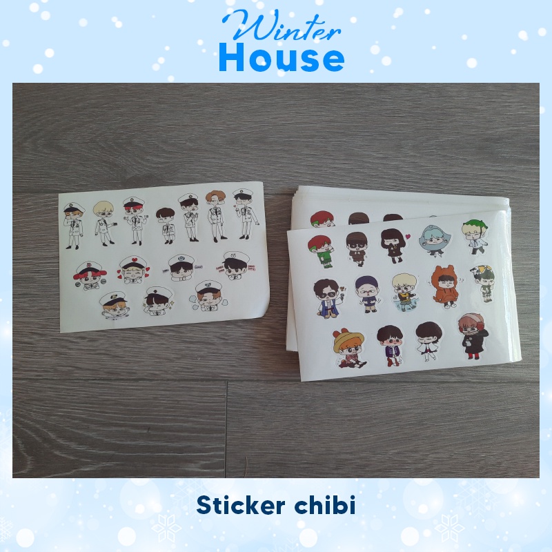[CÓ SẴN] Hình dán sticker chibi BTS bảng