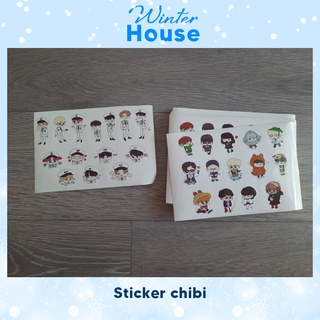 Hình dán sticker chibi BTS bảng