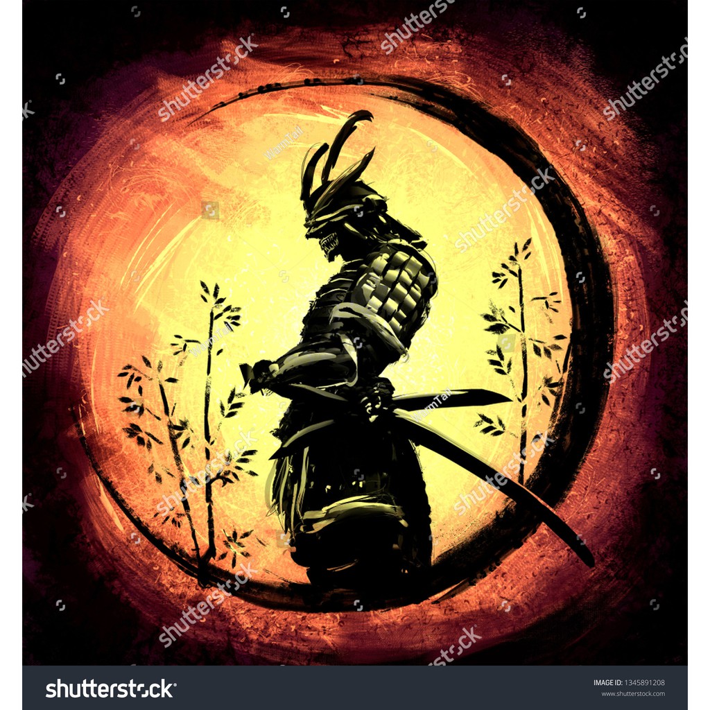 Tranh lụa 3d Samurai Nhật Bản 06