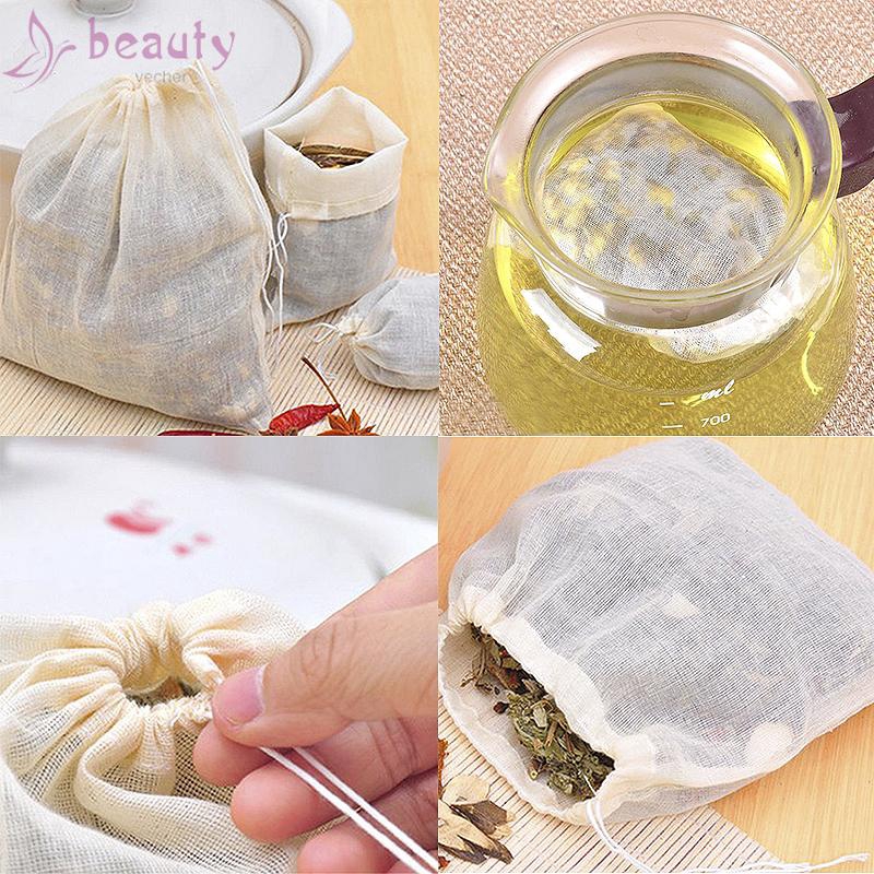 Practical 8*10cm Non-toxic Tasteless Kitchen 10pcs Separate Spice Safe Kit Set Home Straining Tea Cooking Filter Bag