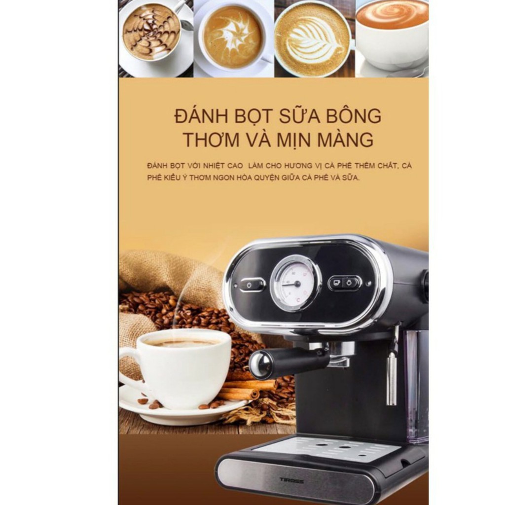 [Mã ELHADEV giảm 4% đơn 300K] [Espresso - Cappuccino] Máy pha cafeTiross TS6211