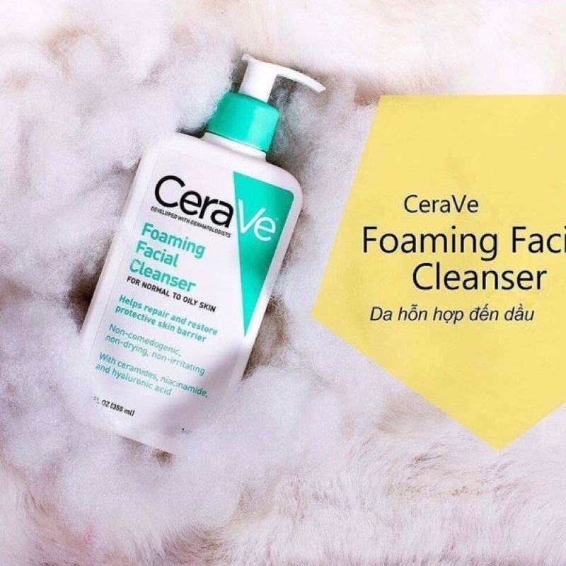 Sữa rửa mặt Cerave Foaming Cleanser for Normal to Oily Skin 473ml