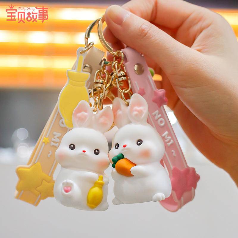 Móc Khóa Hình Thỏ Con Dễ Thương Xinh Xắn