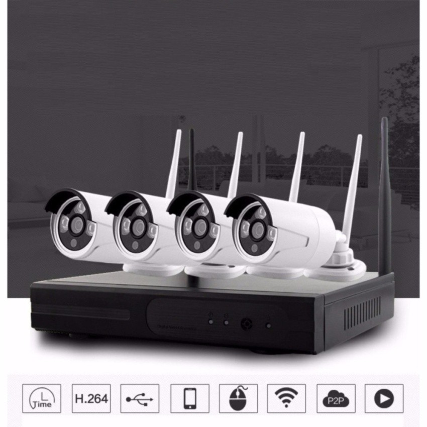 Bộ 4 camera đầu ghi wifi 4 Camera WIFI 720P | BigBuy360 - bigbuy360.vn
