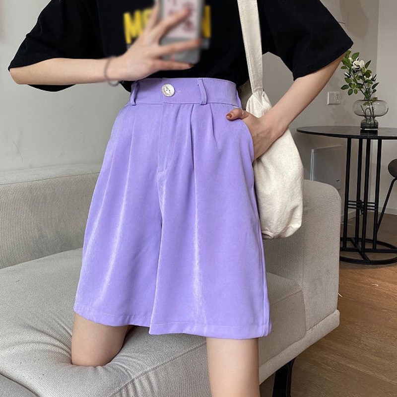 Quần Đùi Nữ Lưng Cao Phong Cách Hàn Quốc