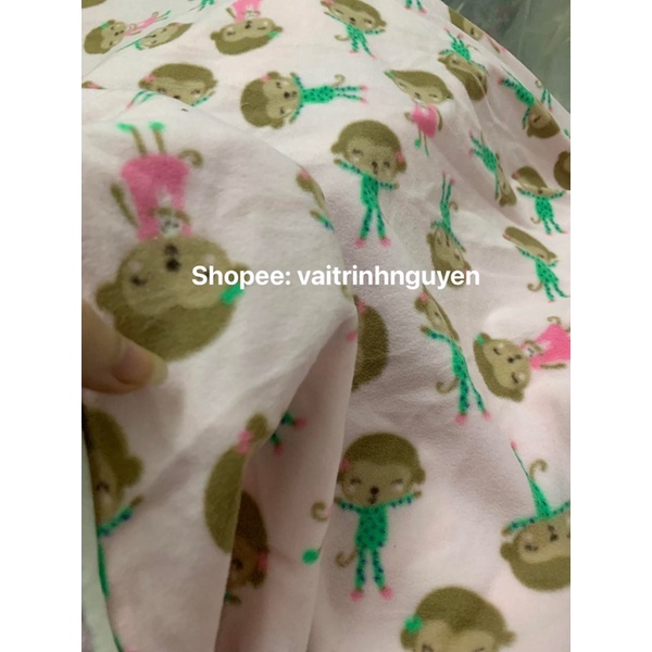 Vải nỉ bông hình hai mặt