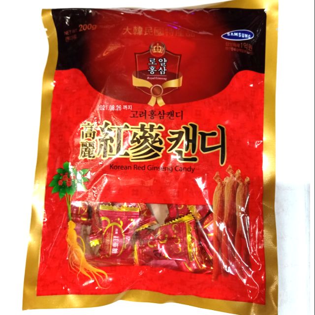 KẸO SÂM HÀN QUỐC CHÍNH HÃNG SAM SUNG -200g (HSD 26/8/2021)