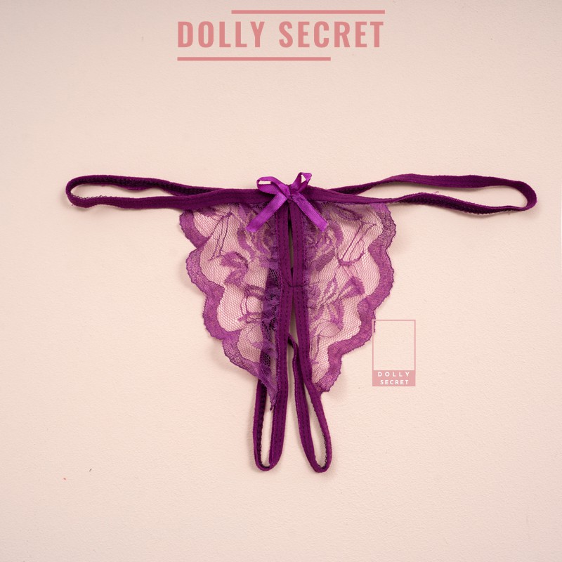 [Mã WASTUP24 giảm 10K đơn 50K] Quần lót nữ nơ vải ren mềm mại xuyên thấu gợi cảm sexy lọt khe xẻ đáy DOLLY SECRET QL019 | BigBuy360 - bigbuy360.vn