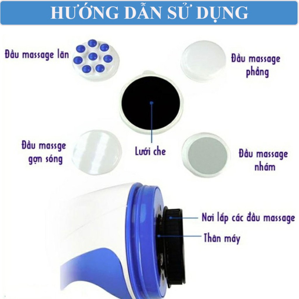 [SỐC SALE ] Máy Matxa Cầm Tay Relax Spin Tone  giúp bạn xua tan nhanh chóng các cơn đau nhức, làm đẹp lại cơ thể