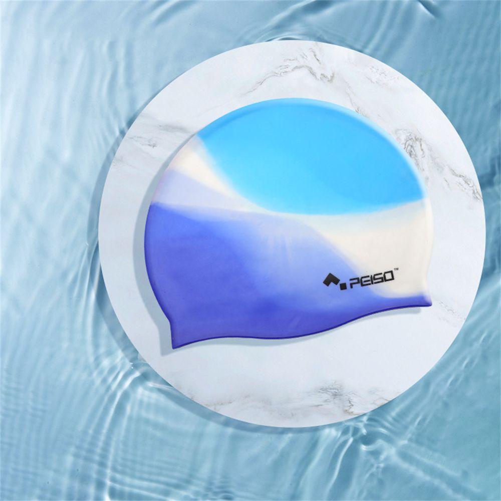 Mũ Bơi Silicone Co Giãn Thoải Mái Màu Sắc Ngẫu Nhiên Phong Cách Thể Thao Cho Nam Và Nữ