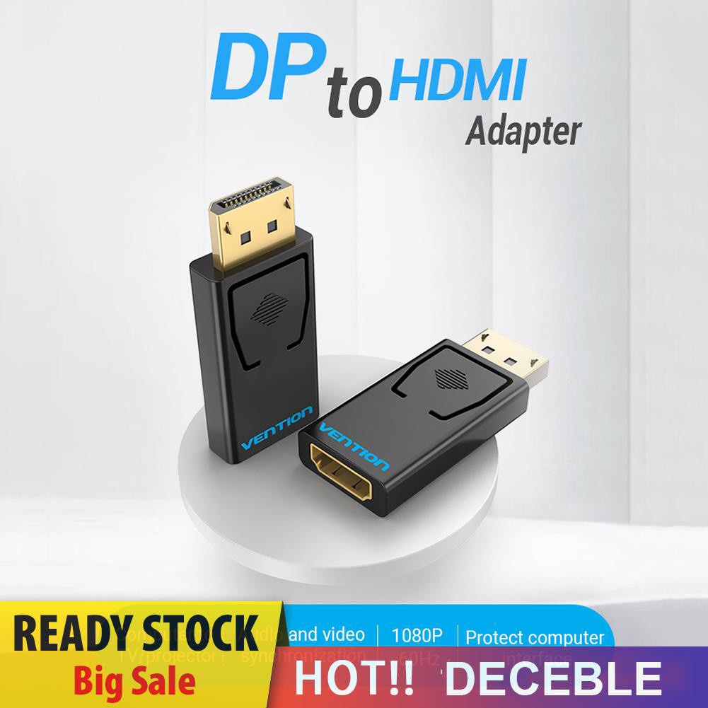 Deceble Vention HBKBO Male to Female DP to HDMI-compatible Audio Sync Transmission