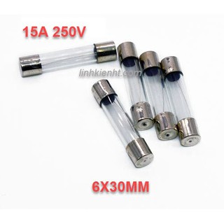 [10 CÁI]  6X30MM CẦU CHÌ ỐNG 5A 250V