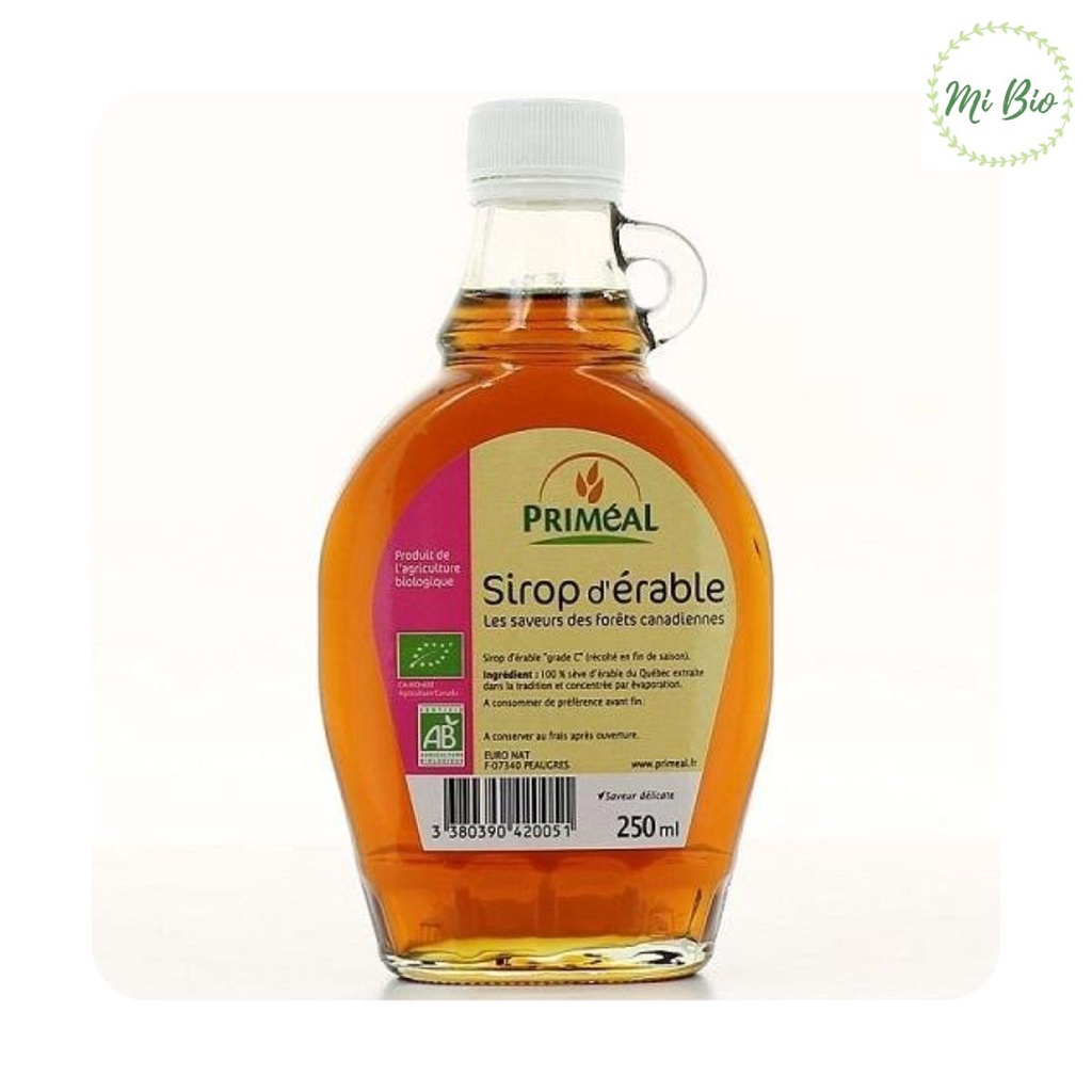 (Siro) Maple syrup cây phong loại C hữu cơ 250ml - Primeal