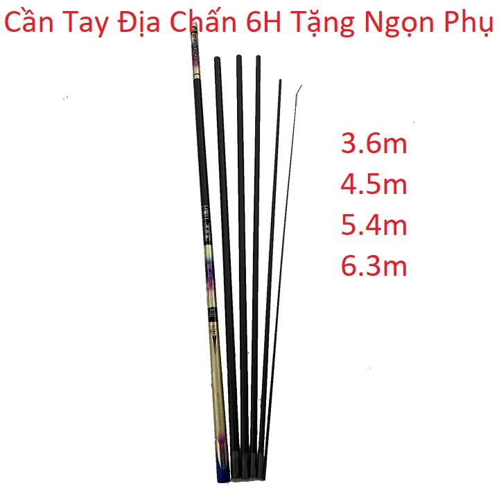 Cần Câu Tay Địa Chấn 6H Tặng Kèm Ngọn Phụ