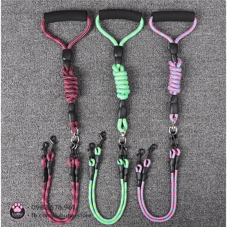 Dây dắt đôi cường lực cho chó mèo