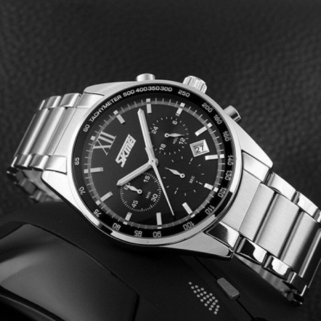 [ Super Sale ] Đồng hồ đeo tay nam Skmei 9106 dây da phong cách thể thao